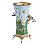 Ваза из фарфора с птицами на бронзовой ветке Garden of Eden варинант исполнения - 2 | Loft Concept в Волгограде