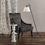 Торшер с черным наклонным корпусом и конусовидным абажуром Black Tripod варинант исполнения - 5 | Loft Concept в Волгограде