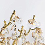 Бра золотого цвета с ветвями и прозрачными хрустальнымих подвесками Droplet Chandelier варинант исполнения - 3 | Loft Concept в Волгограде