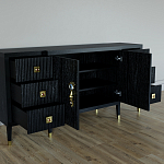 Большой Комод-буфет Elsa Dreams Black с ящиками варинант исполнения - 1 | Loft Concept в Волгограде