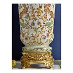 Ваза из фарфора на бронзовом основании Turquoise Blooming Garden варинант исполнения - 6 | Loft Concept в Волгограде