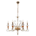 Люстра с 6-ю лампочками и изогнутыми прозрачными элементами из стекла Twisted Glass Candles Chandelier варинант исполнения - 2 | Loft Concept в Волгограде