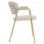 Стул Singer Chair с подлокотниками серый на золотистых ножках варинант исполнения - 2 | Loft Concept в Волгограде