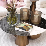 Дизайнерский журнальный стол с круглой столешницей на 3-х геометрических ножках Lehumod варинант исполнения - 2 | Loft Concept в Волгограде