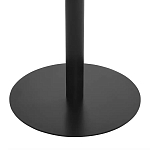 Круглый обеденный стол с белой мраморной столешницей White Tabletop on Black Base варинант исполнения - 5 | Loft Concept в Волгограде
