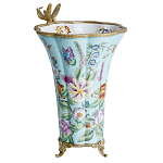 Ваза со стрекозой из фарфора с бронзовыми элементами Paradise Dragonfly варинант исполнения - 2 | Loft Concept в Волгограде