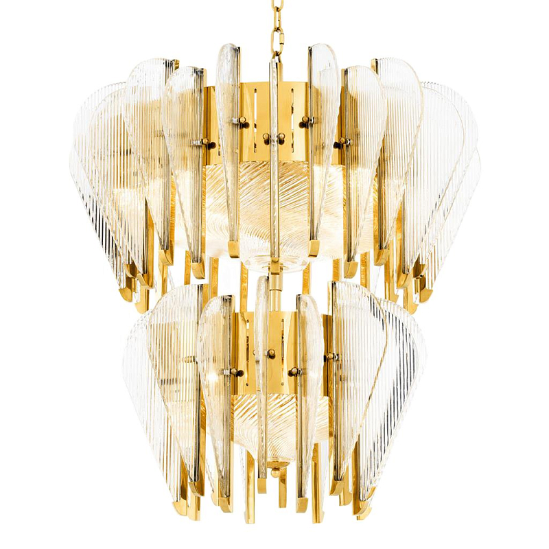 Люстра Chandelier Canzone Золотой Прозрачное Стекло Люстра Chandelier Canzone Золотой Прозрачное Стекло в Волгограде | Loft Concept