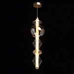 Подвесной светильник с вертикальной композицией из прозрачных и янтарных стеклянных шаров и ромбов Gabriel Scott Luna варинант исполнения - 13 | Loft Concept в Волгограде