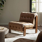 Кресло с деревянным каркасом и обивкой из кожи Medieval Furniture варинант исполнения - 2 | Loft Concept в Волгограде