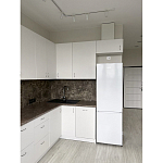 Угловой кухонный гарнитур белый и столешница под мрамор Gene Kitchen Set варинант исполнения - 4 | Loft Concept в Волгограде