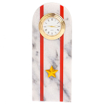 Часы погон МВД подарочные настольные из натурального камня Мрамор Military Clock варинант исполнения - 4 | Loft Concept в Волгограде