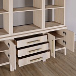 Модульный стеллаж Primo из трех составных элементов Светлый дуб варинант исполнения - 5 | Loft Concept в Волгограде