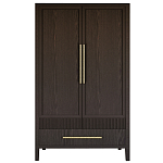 Шкаф платяной Primo с выдвижными ящиками шпон Темный орех варинант исполнения - 1 | Loft Concept в Волгограде