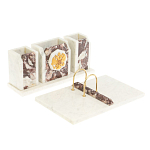 Настольный письменный набор из мрамора и креноида с гербом России Marble Accessory варинант исполнения - 2 | Loft Concept в Волгограде