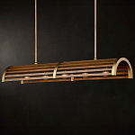 Люстра линейная полукруглой формы Wooden Horseshoe варинант исполнения - 7 | Loft Concept в Волгограде