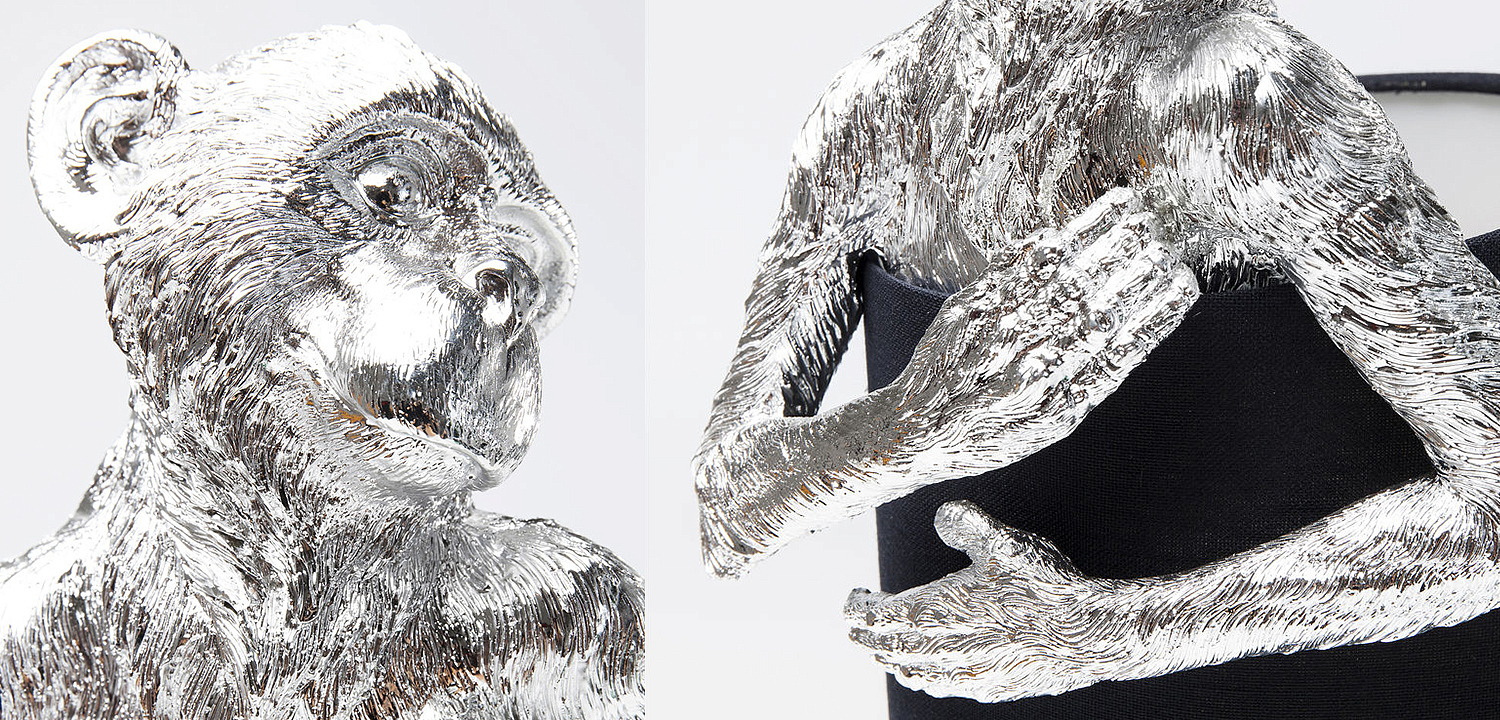 Настольная лампа Silver Monkey Hugging Lampshade Настольная лампа Silver Monkey Hugging Lampshade - Loft-Concept в Волгограде
