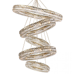 Вертикальная Многоярусная композиция из круглых Хрустальных светильников Elizabeth Золото варинант исполнения - 1 | Loft Concept в Волгограде