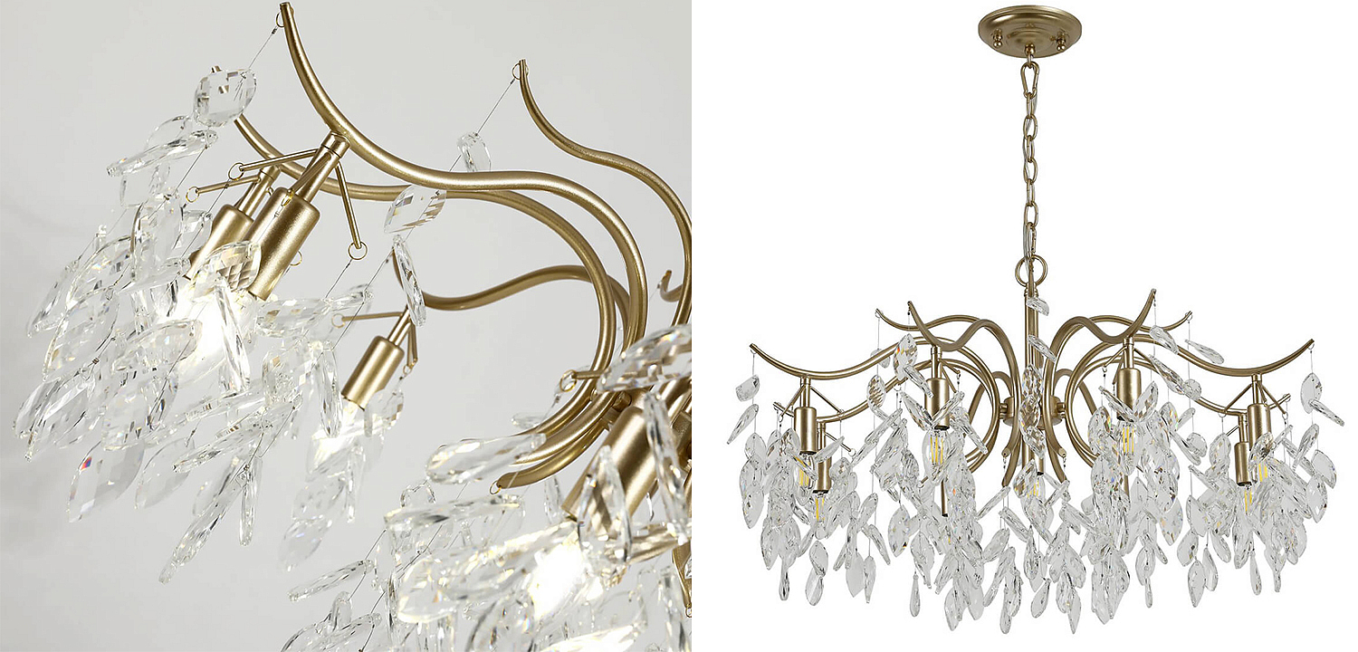 Люстра Hanging Crystal Leaves Chandelier 83 Люстра Hanging Crystal Leaves Chandelier 83 - Loft-Concept в Волгограде