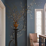 Обои ручная роспись Nara Original colourway on Summer Sky slub silk варинант исполнения - 1 | Loft Concept в Волгограде