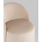 Пуф Loreen со спинкой вращающийся велюр молочный варинант исполнения - 2 | Loft Concept в Волгограде