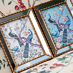 Постер в зеркальной раме в стиле шинуазри Chinoiserie Imperial Garden Peacocks on a Tree Poster варинант исполнения - 5 | Loft Concept в Волгограде