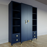 Большой шкаф с витриной Elsa Dreams Blue варинант исполнения - 1 | Loft Concept в Волгограде