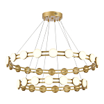 Люстра двухъярусная с круглыми светодиодными источниками света Maxine Light варинант исполнения - 6 | Loft Concept в Волгограде