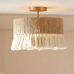 Люстра круглая плетеная с кисточками Solar Glow варинант исполнения - 5 | Loft Concept в Волгограде