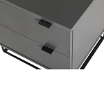 Тумба прикроватная цвета графит с ящиками Strict Lines варинант исполнения - 7 | Loft Concept в Волгограде