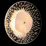 Бра с белым рельефным плафоном и стеклом с рисунком FLOW варинант исполнения - 2 | Loft Concept в Волгограде