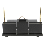 Настольный письменный набор из камня лемезит с гербом России Royal Accessory варинант исполнения - 3 | Loft Concept в Волгограде