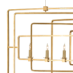 Люстра золотая из пересекающихся прямоугольных элементов Thin Intersecting Rectangles варинант исполнения - 1 | Loft Concept в Волгограде