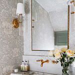 Зеркало прямоугольное в фактурной золотой раме Reflective Fabric варинант исполнения - 3 | Loft Concept в Волгограде