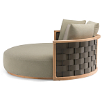 Дизайнерский уличный диван из массива дерева с плетеной спинкой PALINFRASCA Sofa варинант исполнения - 12 | Loft Concept в Волгограде