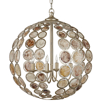 Люстра в форме шара с декором из круглых декоративных элементов Bright Shell Discs варинант исполнения - 2 | Loft Concept в Волгограде