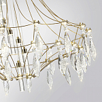 Люстра подвесная из металла с хрустальными прозрачными подвесками Quasar 81 варинант исполнения - 7 | Loft Concept в Волгограде