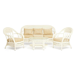 Комплект уличной мебели из ротанга Clara белый варинант исполнения - 1 | Loft Concept в Волгограде