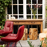 Деревянная консоль с двумя ящиками Pio Wooden Console варинант исполнения - 2 | Loft Concept в Волгограде