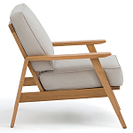 Кресло с каркасом из массива дуба Deniaud Oak Beige Armchair варинант исполнения - 3 | Loft Concept в Волгограде