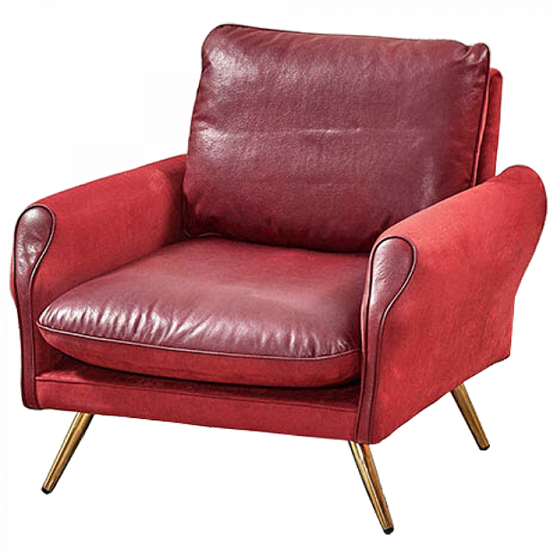 Кресло Arnaldo Chair Красный Золотой Кресло Arnaldo Chair Красный Золотой в Волгограде | Loft Concept