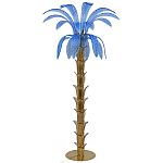 Торшер Glass Decorated Palm Floor Lamp Blue Листья Пальмы  варинант исполнения - 6 | Loft Concept в Волгограде