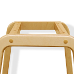 Барный стул со спинкой и мягкой обивкой с ромбами на 4-х деревянных ножках Голубой Велюр Ava Charm варинант исполнения - 5 | Loft Concept в Волгограде