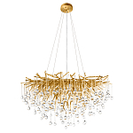 Люстра подвесная с прозрачными стеклянными подвесками в форме капель Диаметр 80 см Droplet Chandelier варинант исполнения - 12 | Loft Concept в Волгограде