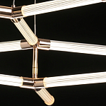 Люстра с геометрической конструкцией из вытянутых цилиндрических плафонов Hex Scaffold  варинант исполнения - 6 | Loft Concept в Волгограде