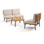 Двухместный диван из акации без подлоконтиков Amra варинант исполнения - 2 | Loft Concept в Волгограде