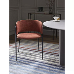 Стул полукруглый мягкий с буклированной обивкой Chair with Boucle Upholstery варинант исполнения - 3 | Loft Concept в Волгограде