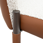 Стул мягкий с обивкой из рогожки и экокожи Contrasting Performance варинант исполнения - 2 | Loft Concept в Волгограде