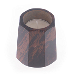 Подсвечник из натурального камня обсидиан со свечой Stone Candlestick варинант исполнения - 2 | Loft Concept в Волгограде