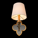 Бра с белым текстильным абажуром и фигурным основанием с зеркальной вставкой Vitorino варинант исполнения - 4 | Loft Concept в Волгограде