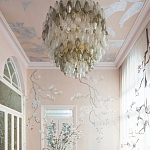 Обои ручная роспись в стиле Арт-деко Symphony Colourway SC-105 on Himalayan Rose silk dupion варинант исполнения - 2 | Loft Concept в Волгограде